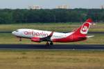 D-ABLD Air Berlin Boeing 737-76J(WL)  in Tegel beim Start  08.07.2015