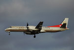 Etihad Regional Saab 2000 HB-IZW bei der Landung in Berlin-Tegel am 06.12.2015