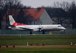 Etihad Regional Saab 2000 HB-IYI kurz vor dem Start in Berlin-Tegel am 19.12.2015