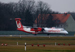 Air Berlin DHC-8-402Q D-ABQH kurz vor dem Start in Berlin-Tegel am 05.02.2016