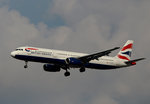 British Airways, Airbus A 321-231, G-EUXH, TXL, 08.03.2016