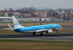 KLM, Boeing B 737-9K2, PH-BXT, TXL, 10.04.2016