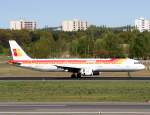 Iberia A 321-211 EC-ILO nach der Landung in Berlin-Tegel am 19.04.2009