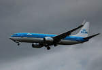 KLM, Boeing B 737-8K2, PH-BXF, TXL, 18.11.2016