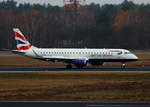 British Airways CityFlyer, ERJ-190-100SR, TXL, 25.11.2016