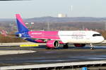 Wizz Air Malta Airbus A321-271NX 9H-WDS rollt zum Gate in Dortmund 11.1.2026
