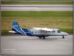 Eine DO 228 der Luftfahrtgesellschaft Walther (LGW) ist gerade auf dem Flughafen Dresden gelandet. 05.08.05