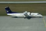 Inter Sky, De Havilland DHC-83, Kennung: OE-LIC nach der Landung auf dem Flughafen Dresden am 26.03.2010.