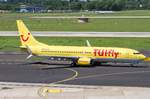 TUIfly (X3-TUI), D-ATUB, Boeing, 737-8K5 sswl (gelbe X3-Lkrg.), 17.05.2017, DUS-EDDL, Düsseldorf, Germany