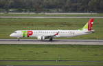 TAP Portugal Express, CS-TTW, MSN 190000407, Embraer ERJ190-200LR, 03.10.2017, DUS-EDDL, Düsseldorf, Germany (Name: Fatima) 