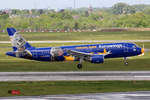 Eurowings Airbus A320-214 D-ABDQ bei der Landung in Düsseldorf 4.5.2019