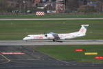 Dash8-Q400, D-ABQA, Eurowing  Mannschaftstransporter Union Berlin , Düsseldorf, 12.3.2020