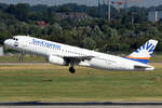 SunExpress(Avion Express) Airbus A320-232 LY-MLF beim Start in Düsseldorf 19.7.2025