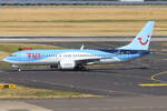 TUIfly Boeing 737-8 MAX D-AMAG rollt zum Gate in D�sseldorf 2.8.2026