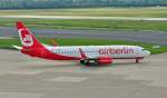 B 737-800 der Air Berlin, D-ABBH, auf dem  taxiway  in Dsseldorf - 07.06.2010