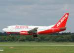 Air Berlin, D-AGEP (mittlere AB-Lackierung)(Germania), Boeing 737-700, 2010.08.28, DUS, Dsseldorf, Germany