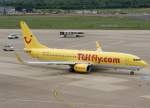 TUIfly, D-AHFA, Boeing 737-800 WL (gelbe Lackierung), 2009.05.13, DUS-EDDL, Dsseldorf, Germany     