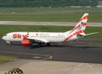Sky Airlines, TC-SKR, Boeing 737-800 WL  Bodrum  (Adam & Eve Hotels - Sticker), 29.04.2011, DUS-EDDL, Dsseldorf, Germany