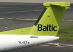 Air Baltic, YL-BAY, Bombardier DHC 8Q-400 (Seitenleitwerk/Tail), 29.04.2011, DUS-EDDL, Düsseldorf, Germany     