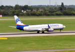 B 737-800 D-ASXF SunExpress bei der Landung in Dsseldorf - 24.07.2012