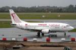 Tunisair B737-500 TS-IOG rollt zur 23L in DUS / EDDL / Dsseldorf am 05.10.2008