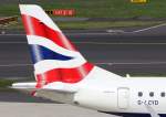 British Airways - City Flyer, G-LCYD, Embraer, 170 STD (Seitenleitwerk/Tail), 02.04.2014, DUS-EDDL, Düsseldorf, Germany