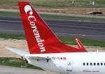 Corendon Airlines, TC-TJM, Boeing 737-800 wl (Seitenleitwerk/Tail), 02.04.2014, DUS-EDDL, Düsseldorf, Germany 