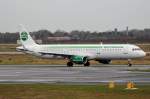 Germania D-ASTD ehemals Alltours Farben rollt zum Start in Düsseldorf 20.12.2014