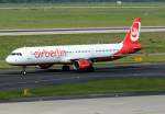 A 321-211 der Air Berlin, D-ABCF taxy at DUS - 04.09.2014