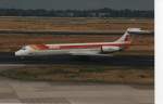 EC-FHK, MD-87, MSN: 53213, LN: 1879, Iberia, Dusseldorf Airport, xx/07/1995.
