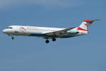 Austrian Airlines Fokker F100 OE-LVI, cn(MSN): 11468,
Frankfurt Rhein-Main International, 22.05.2016.