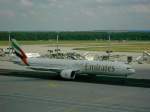 Boeing 777 der Emirates in Frankfurt am 15.07.09