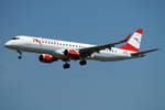 Austrian Airlines Embraer ERJ-195LR (ERJ-190-200 LR) OE-LWC, cn(MSN): 19000350,
Frankfurt Rhein-Main International, 28.05.2017.

2010 - Jan. 2017 Lufthansa CityLine D-AEBE.