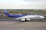 LAN Airlines, CC-CQA, Airbus A340-313X, msn: 359, 18.Mai 2005, FRA Frankfurt, Germany.