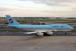 Korean Air, HL7404, Boeing 747-4B5, msn: 26409/1170, 18.Mai 2005, FRA Frankfurt, Germany.