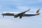 Air China Airbus A350-941 B-32F1 bei der Landung in Frankfurt 7.8.2025