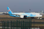 China Southern Airlines Boeing 787-9 Dreamliner B-20EH wird zum Gate geschleppt in Frankfurt 22.1.2026