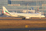 Bulgaria Air Embraer ERJ-190AR LZ-VAR rollt zum Gate in Frankfurt 22.1.2026