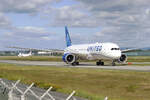 United Airlines Boeing 787-10 Dreamliner N14019 rollt zum Terminal in Frankfurt 13.6.2026