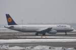 Airbus A321 der Lufthansa beim Start auf der Runway 18 in Frankfurt am 04.01.11