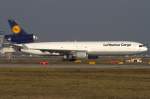Lufthansa - Cargo, D-ALCE, McDonnell Douglas, MD11F, 16.02.2011, FRA, Frankfurt, Germany        