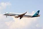 AIRDOLOMITI Embraer ERJ 195LR I-ADJM Kurz vor der Landung am Flughafen Frankfurt am main 21.05.2011
