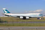 Cathay Pacific Airways, B-HOR, Boeing 747-467, 30.9.2012 FRA, Frankfurt, Germany.