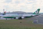 Eva Air Cargo B 747-45ER(SCD) B-16483 bei der Ankunft in Frankfurt am 09.06.2013