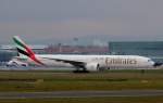 Emirates B 777-36N(ER) A6-EBW bei der Ankunft in Frankfurt am 10.06.2013