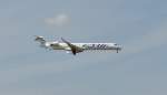 Adria Airways Bombardier CRJ-200 landet am 24.04.14 in Frankfurt am Main 