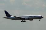 N797UA United Airlines Boeing 777-222 (ER)    Landeanflug auf Frankfurt am 15.07.2014