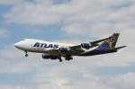 Landeanflug B747 Atlas air Cargo in Frankfurt.

