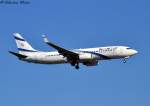 El Al Israel Airlines Boeing 737-858 4X-EKB. Am 12.08.2012 in Frankfurt (a) Main Flughafen.