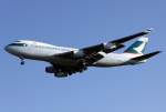 Cathay Pacific Cargo B747-400F B-HUQ im Anflug auf 25R in FRA / EDDF / Frankfurt am 13.05.2012